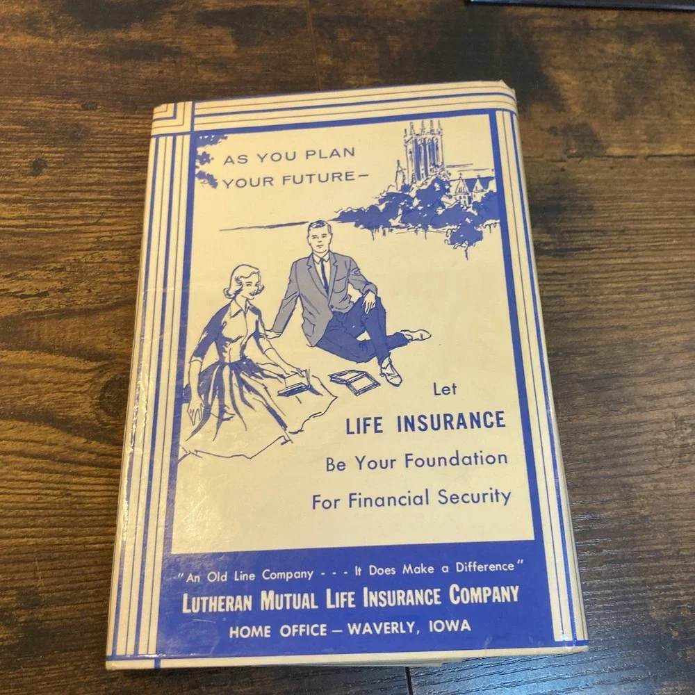 Luther College Decorah Iowa Norsemen‎ Vtg Book Shop Book Cover Fold Out Lutheran
